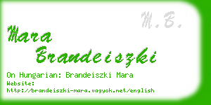 mara brandeiszki business card